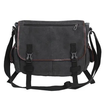

AUAU-Canvas Retro Large Capacity Shoulder Messenger Bag Laptop Book School Men&Women's Bags