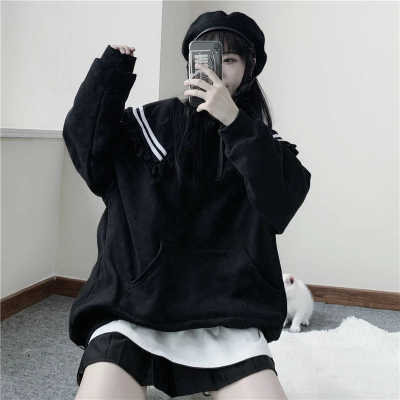 Модный бренд, уличная одежда, толстовки с капюшоном ulzzang, большие размеры, женские бархатные толстовки, хипстерские свободные осенне-зимние пуловеры