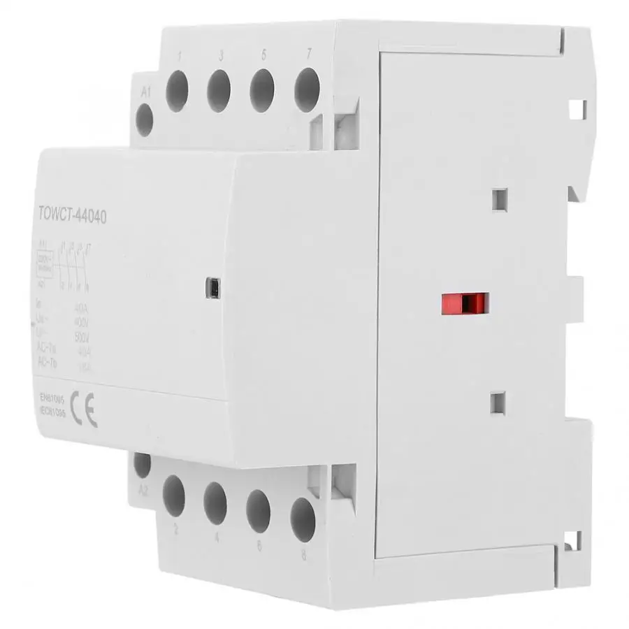 AC контактор для дома автоматическая работа 4P IP40 230/240V 4NO 40A din-рейка 35 мм AC контактор