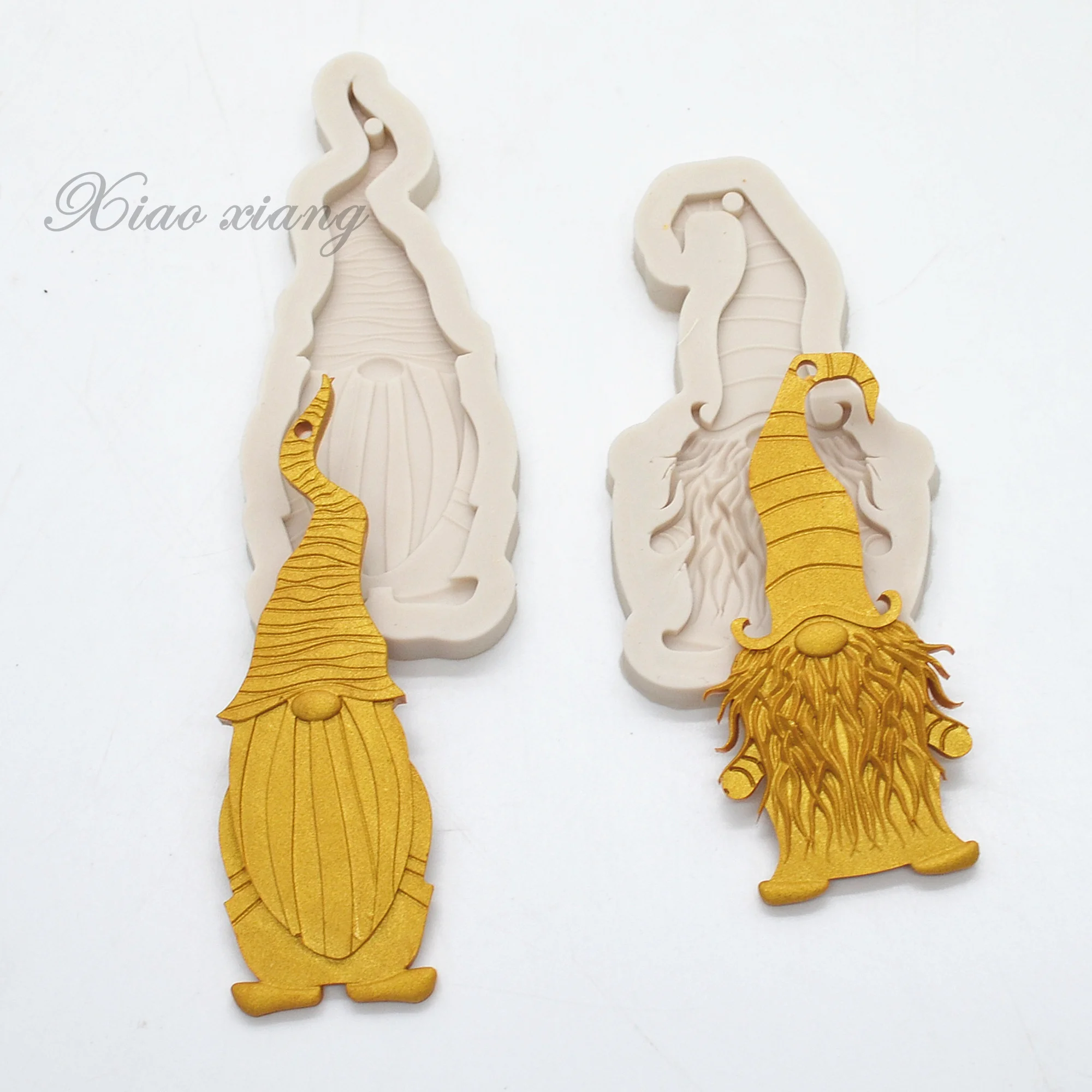 2pc Santa Head Silicone Mould Christmas Cake Decorating Tools Silicone Santa Claus Fondant Cake Molds For Baking Sugar Paste