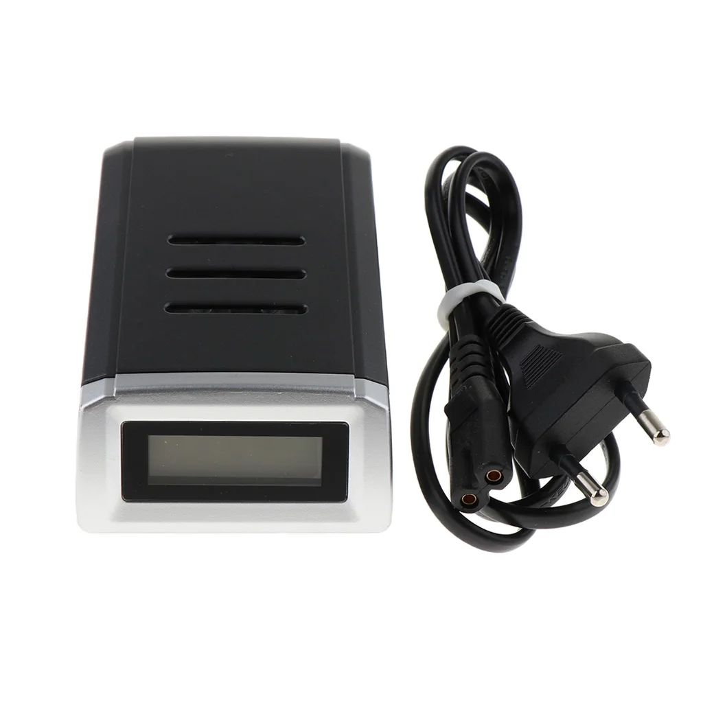 4 Slots LCD Battery Charger For AA/AAA Li-ion Rechargeable Batteries EU Plug