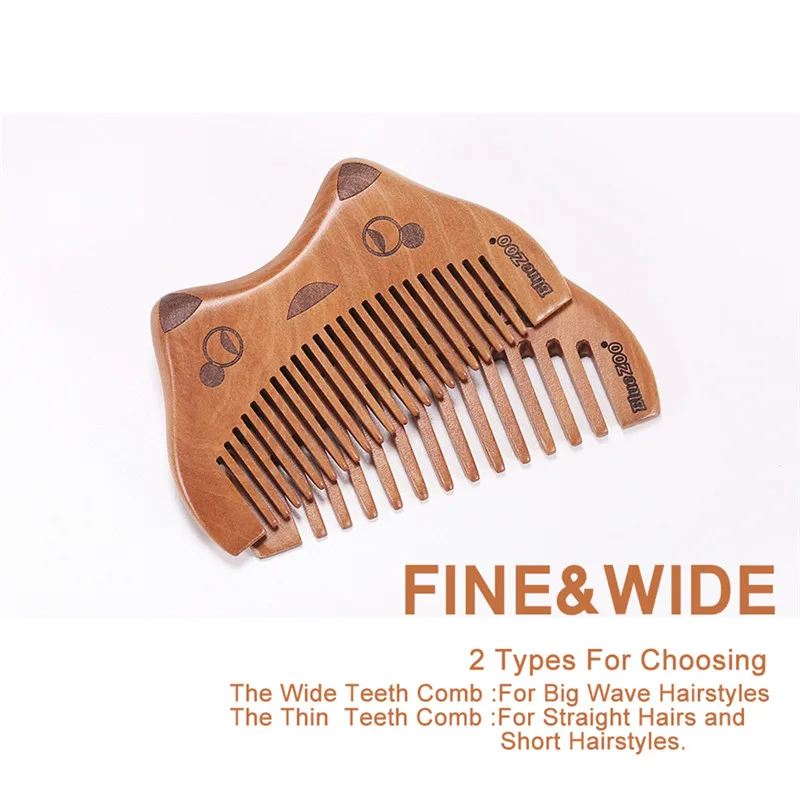 Natural Wooden Comb Anti-static Cute Cat Shaped Comb Portable Massage Comb Beauty Hair Care Comb