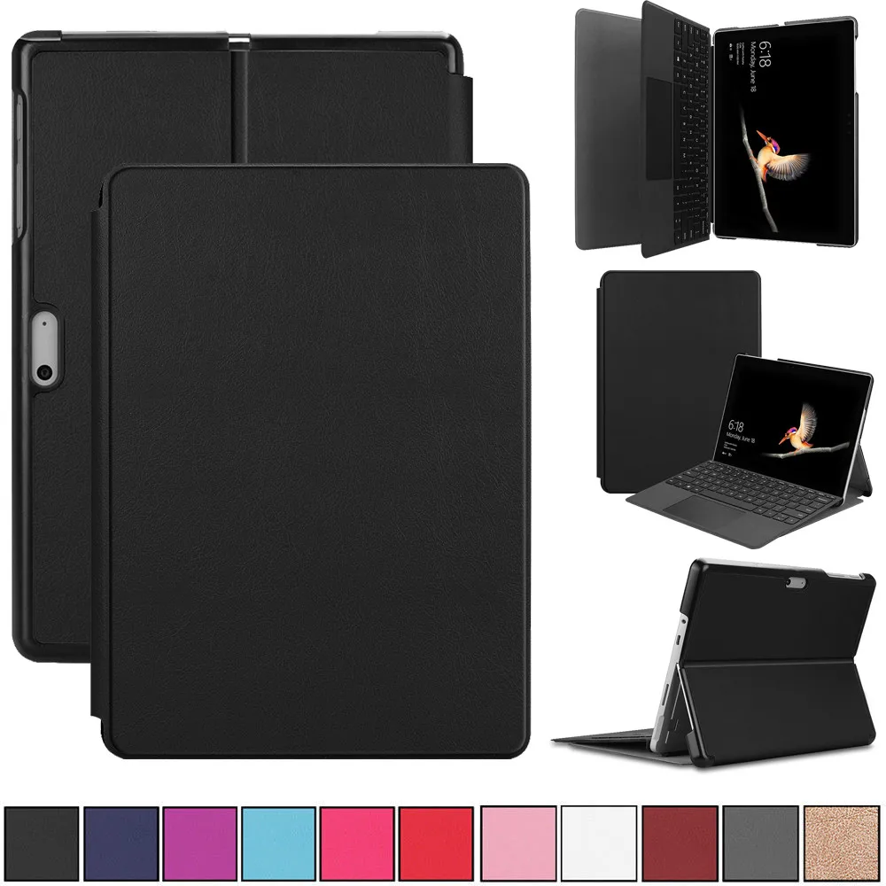 

Protect Stand Case For Microsoft Surface Go 10 inch Tablet Flip PU+Leather Stand Case Cover Drop Shockproof Portable Cover#G1