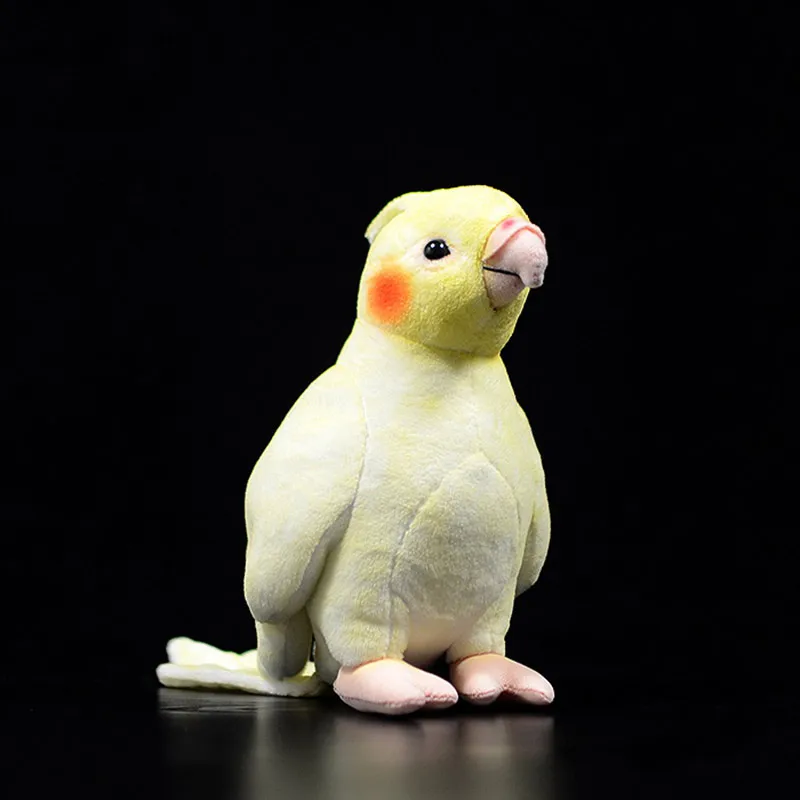 Реалистичная желтая Cockatiel птица плюшевые игрушки реальная жизнь мини попугаи
