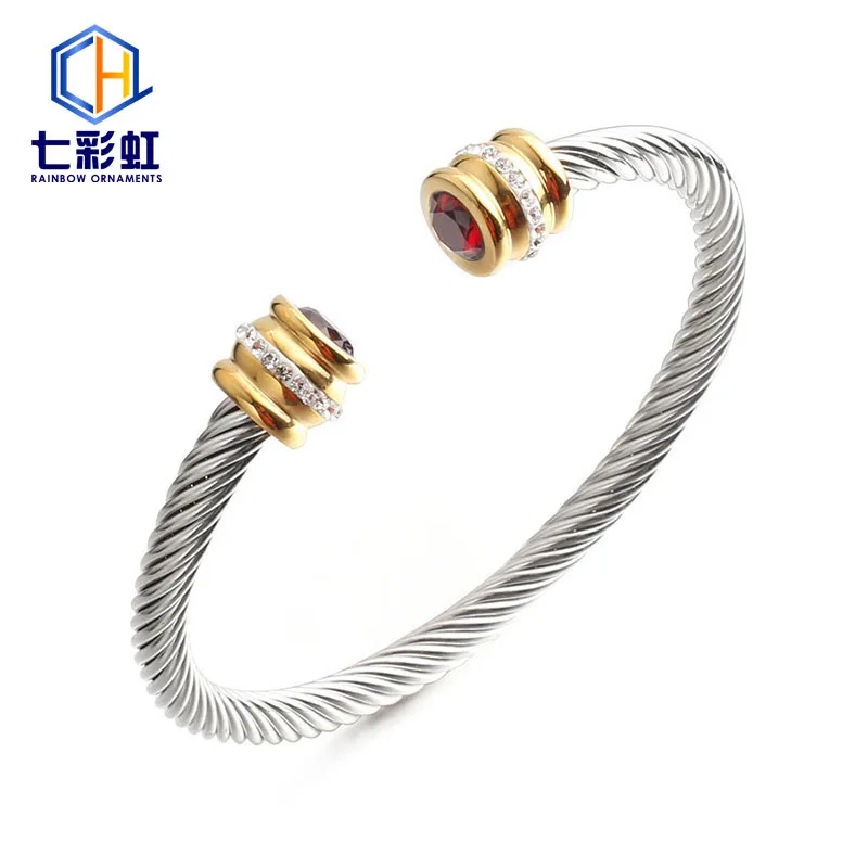Stainless Steel Bracelet Jewelry Fashion Luxury Stainless Steel Interweaving AAACZ India Jewellery SZ-QCH-004
