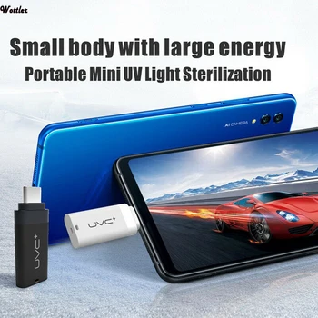 

Portable Sterilizzatore Uvc For Iphone Huwei Masque Xiaomi Esterilizadora Uv LED Light Mobile Phone USB Plug Phone Disinfection