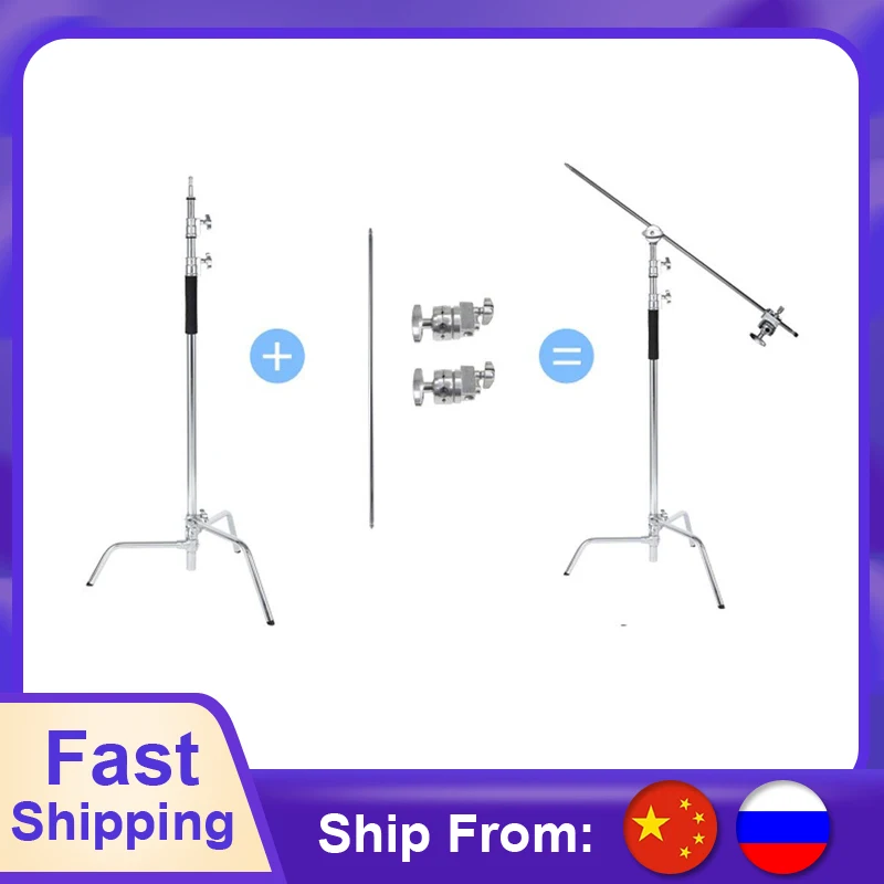 Stainless Steel Century Foldable Light Stand Tripod Magic Leg Photography C-Stand For Spot LightSoftboxPhoto Studio