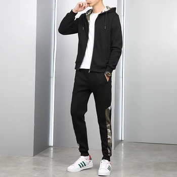 

Brand New Men Sets Fashion Autumn Spring Sporting Suit Sweatshirt +Sweatpants Mens Clothing 2 Pieces Sets Slim Tracksuit