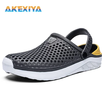 

New Men's Sandals Summer Slip-on Men Beach Sandals Clogs Unisex Sandals Crocks Comfortable Outdoor Croc Women's Shoes