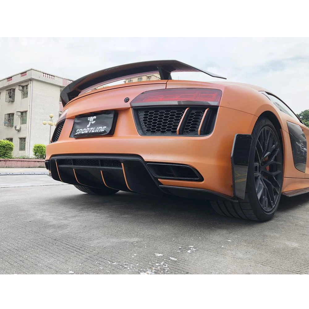 Авто Задний спойлер, крыло, багажник для Audi R8- активный спойлер для багажника из углеродного волокна