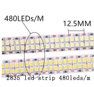 480leds 1m 2835 SMD Светодиодная лента 5 м SMD 3014 4014 2835 5630 5050 60/120/240/480 светодиодный s/M RGB Светодиодная лента DC12V белый RGB светодиодный свет гибкие полосы ленты - Испускаемый цвет: 480leds 1m 2835 SMD