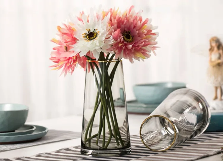 Vase à fleurs moderne en verre style italien