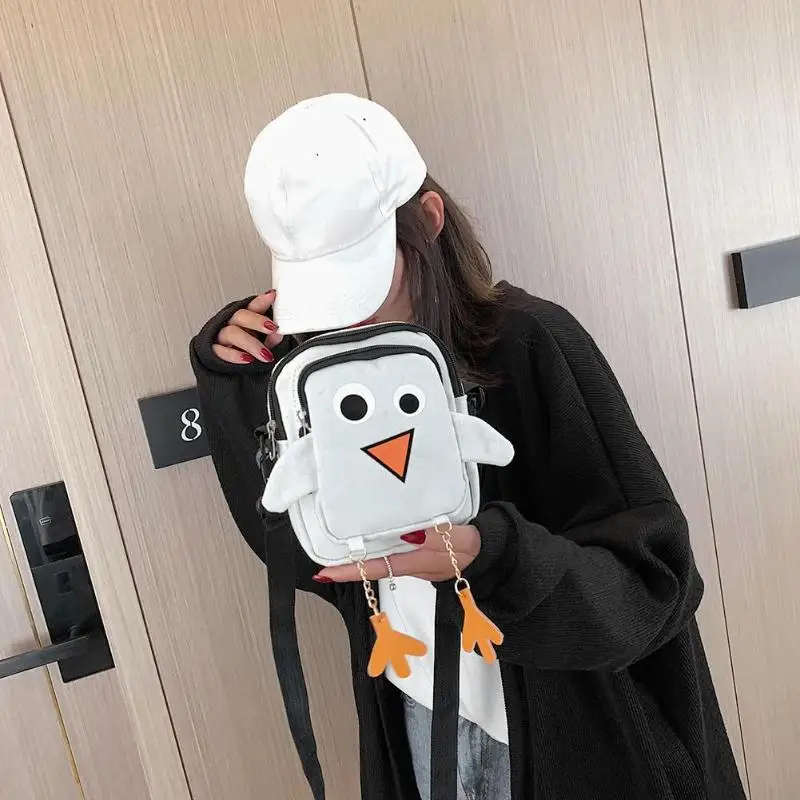Милые курицы из мультика женская сумка мессенджер женские холщовые с застежкой