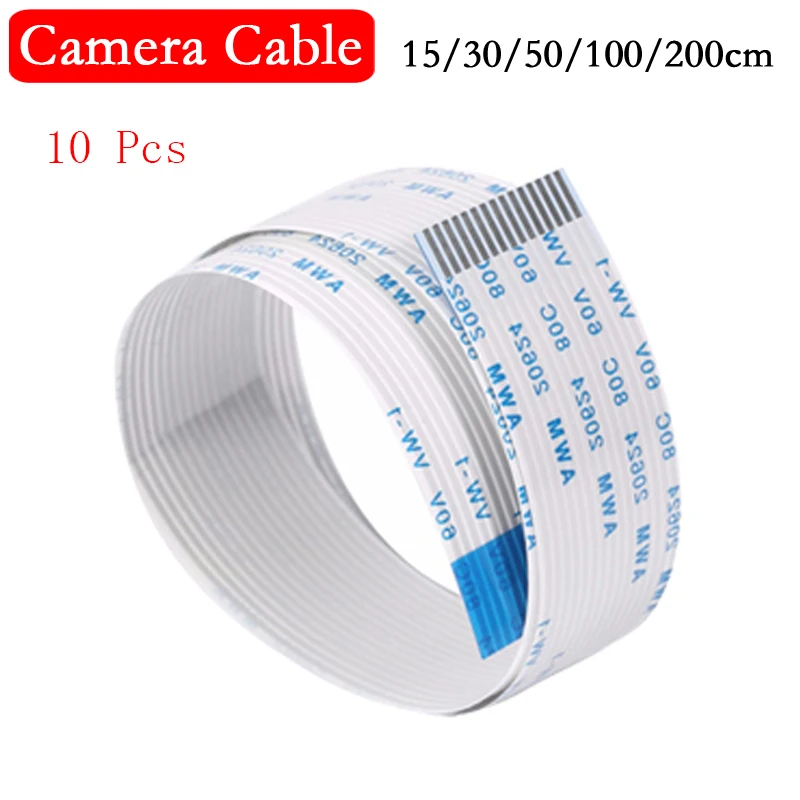 

10Pcs Raspberry Pi Camera Flexible Flat Cable 15cm 30cm 50cm 1m 2m Camera Cable Wire for Raspberry Pi 4 3 Model B 3 B+ Camera
