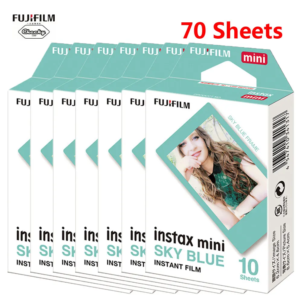 70 Sheets Подлинная 10-100 листов Fujifilm Instax Mini 8 9 небесно-голубая пленка для Mini 9 70 90 Neo 25 50s 300 камера Share SP-1 SP-2 принтер - Цвет: 70 Sheets