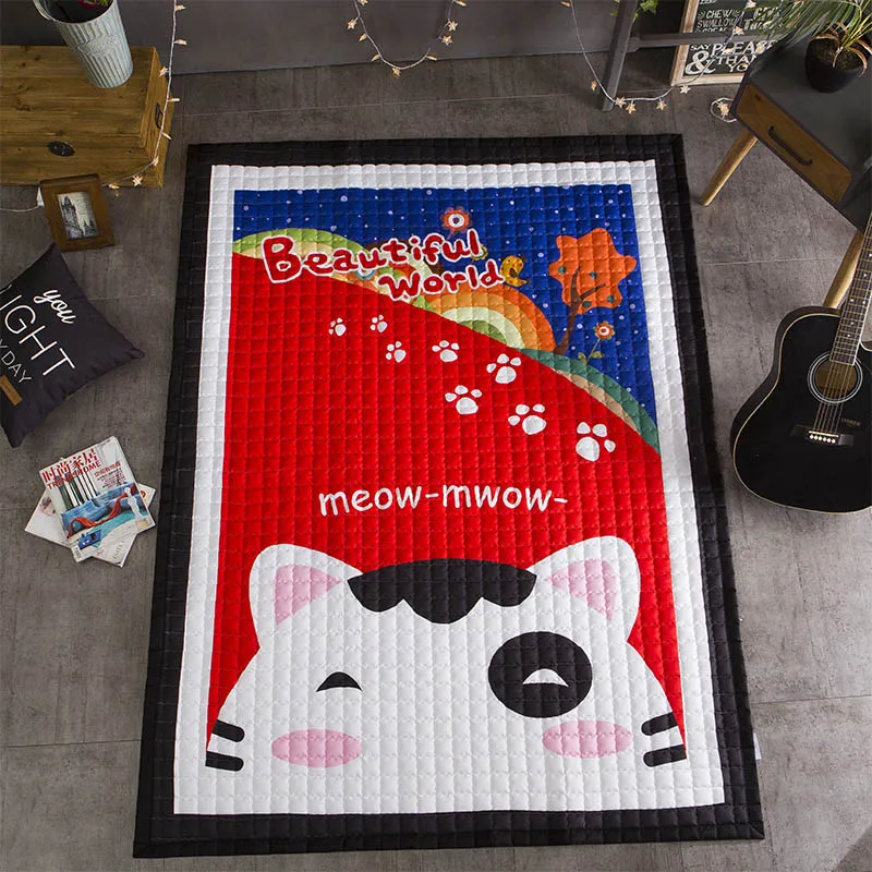 145X195 см детские игровые коврики 1,5 см утолщение мультфильм одеяло детская игра ковер в скандинавском стиле детская комната напольные украшения ковер