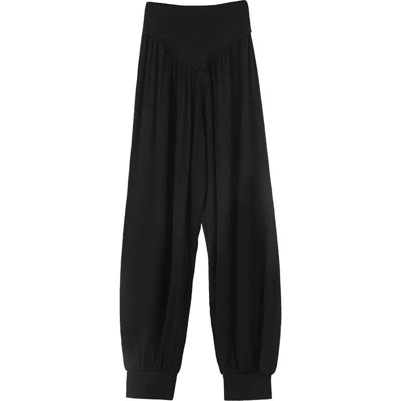 Black Tai Chi Women's Modal Summer Loose Exercise Dance Pants Bloomers Martial Arts Pants