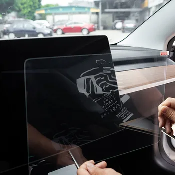 

Car Styling Center Console Navigation Screen Protection Film For Tesla Model 3 2017-2019 Interior Accessories Transparent