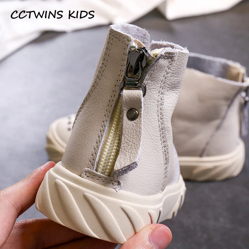 CCTWINS/детская обувь; коллекция года; сезон осень; модные ботинки с заклепками из натуральной кожи для девочек; повседневная черная обувь для мальчиков; детские дышащие ботинки; FB1656