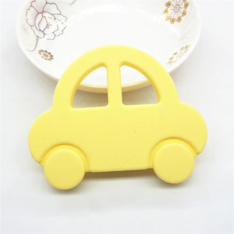 Cream Yellow Chenkai 50 шт. силиконовый Прорезыватель автомобиль BPA бесплатно DIY Жевательная подвеска уход за зубами ювелирные изделия Детские пустышки пустышка игрушка подарок Прорезыватель - Цвет: Cream Yellow
