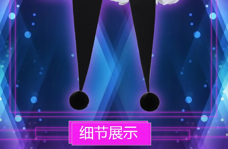 Vocaloid Мику Хацунэ магии будущего цирка Косплей Костюм Хэллоуин Униформа платье+ шляпа+ рукава+ носки+ головной убор S-XL