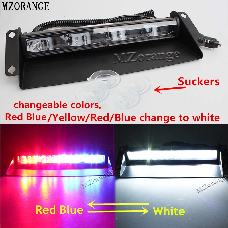 MZORANGE 6 светодиодов/красный/зеленый/синий 12 светодиодов 12 V-24 V 36W красный/синий автомобиль Предупреждение светильник грузовик вспышка светильник полиции мерцающий светильник приборной панели лобовое стекло светильник