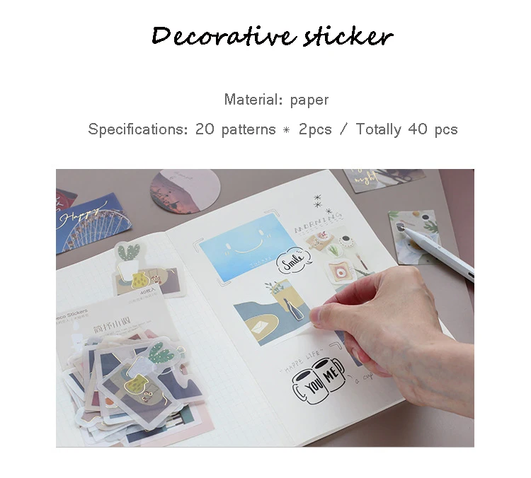 40 шт./компл. ретро-наклейки Bullet Journal стикер s DIY стикер s Скрапбукинг дневник стикер Ins планировщик книга украшение Материал