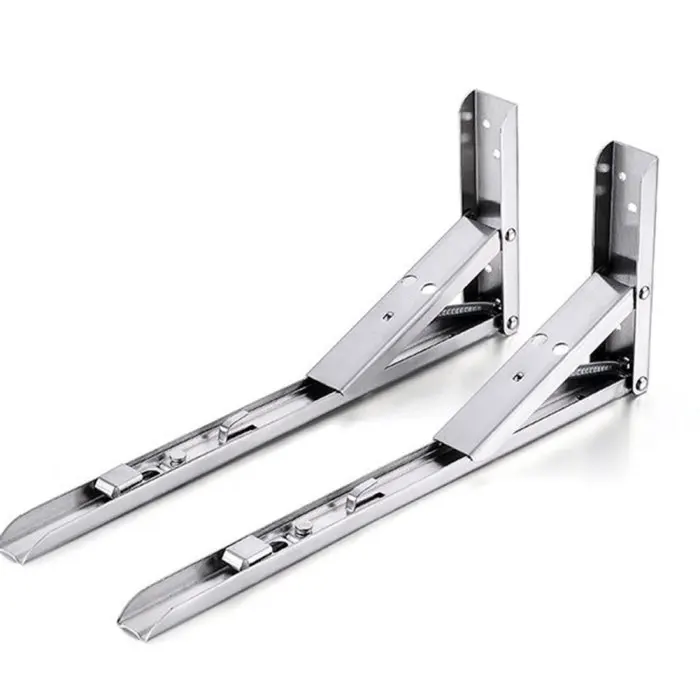 1 пара Нержавеющая сталь кронштейн для раскладного стола полка скамья Heavy Duty 75 кг нагрузки 195/240/290/340 мм- M25