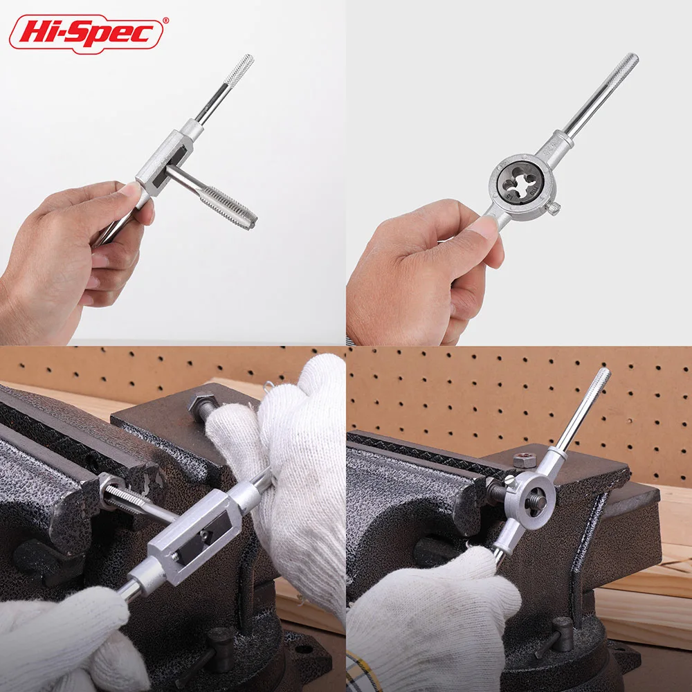 HI-Spec 12 шт. 20 шт. набор штампов 1/16 ''-1/2'' NC винтовые резьбовые заглушки краны сплав сталь метрические ручные винтовые краны кран витые ручные инструменты