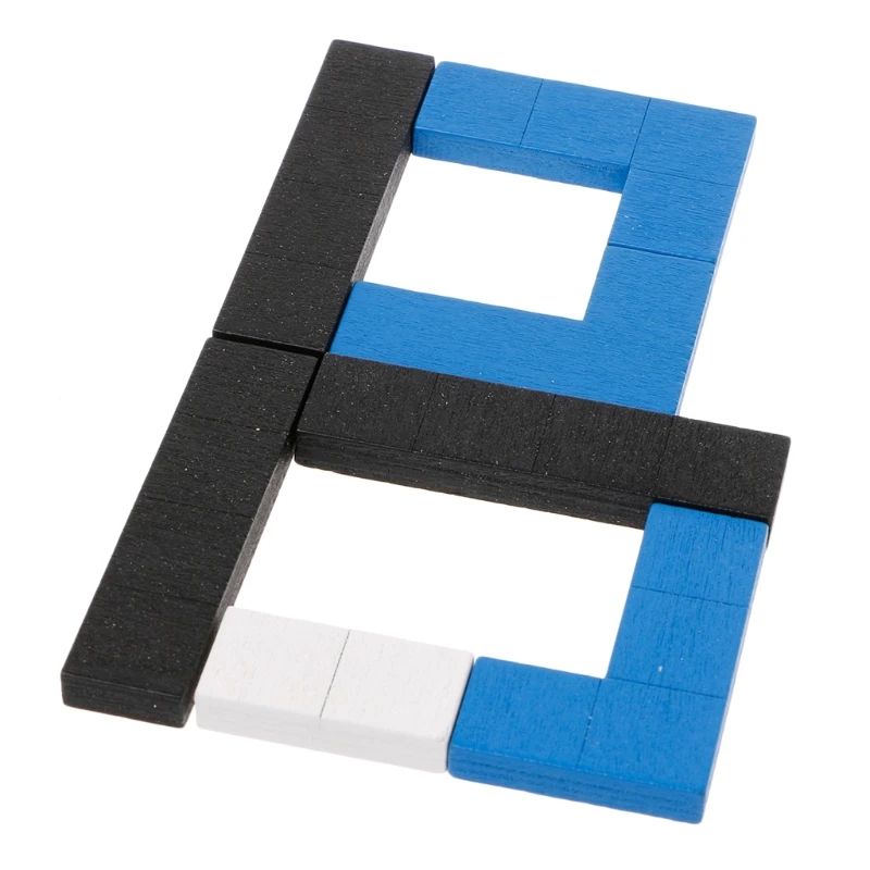 Деревянный тетрис игра-головоломка Tangram строительный блок детская развивающая игрушка