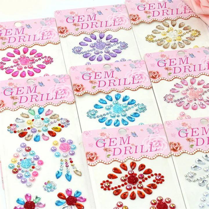 8   Pearl Resin Rhinestone Stickers Butterfly Rose Flower Diy Handmade Mobile Phone Nails Diy Jewelry Acrylic Drill Stickers