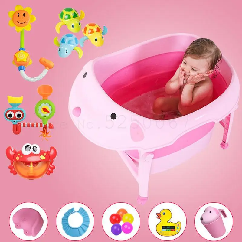 Детская складная Ванна бочка Детская ванна бочка для купания дети могут сидеть на ванной и Bathe Barrel бытовой - Цвет: Model19