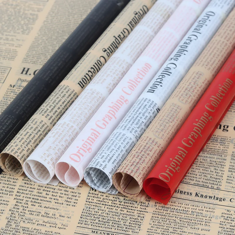 Craft Paper English Newspaper 20sheets 50*70cm 17gsm for Flower Clothing Shoes Gift Packing