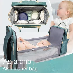 Sac de maternité à couches pour bébé, sac à langer pour maman, berceau pliable, sac à dos, chariot 