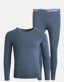 Xiaomi mijia удобный комплект нижнего белья шелковистая Антистатическая невидимая основа для мужчин и женщин Зимняя осенняя одежда длинные брюки смарт - Цвет: Male blue L
