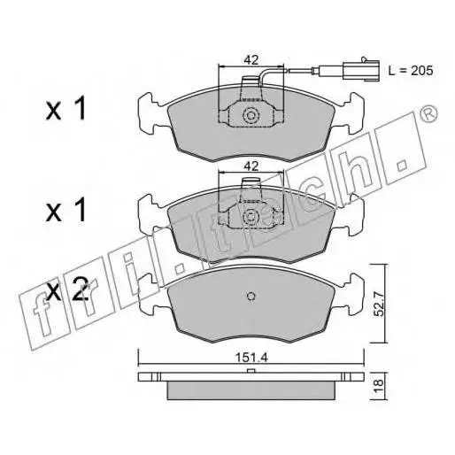 Disc brake pads front Fiat PALIO 1.7 97-fri. tech. | Автомобили и мотоциклы