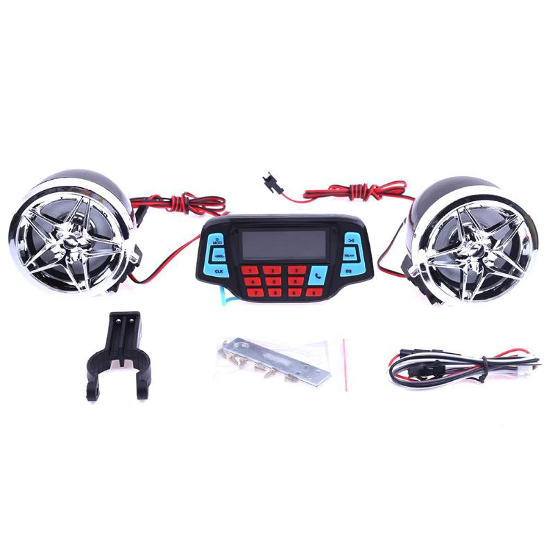 

Motorcycle Alarm Audio Sound System Stereo Speakers Fm Radio Mp3 Music Player Scooter Atv Remote Control Alarm Speaker Scooter