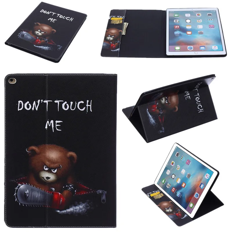 Чехол из искусственной кожи с логотипом Don't Touch Me для ipad Pro 12,9 ''дюймов чехол с бумажником и подставкой в кредит наличными держателями для карт