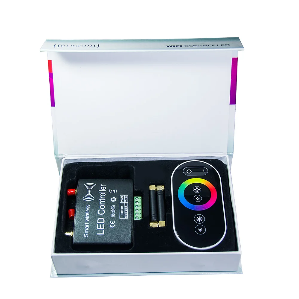 DC12-24V Wifi Пульт дистанционного управления светодиодный RGB пульт управления сенсорный контроллер с радиоуправлением 3 канала на Android/IOS приложение для SMD5050 3528 RGB светодиодная лента