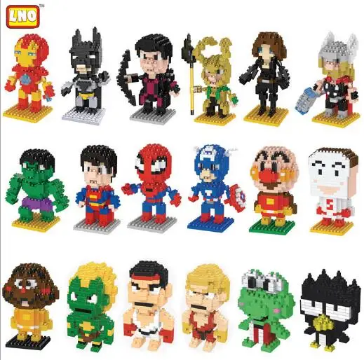 

Genuine mini-plug-in assembly toy building blocks cartoon dolls series.