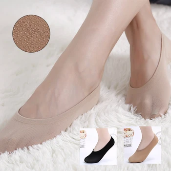 

Invisible Socks Women Summer Thin Cotton Ice Silk Non-Slip Massage Liner Boat Socks Breathable Mesh Short Sock