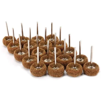 

50Pcs 80 Grit 25mm 1 inch Polishing Buffing Abrasive Head Polisher Buffer Wheel Shank Scouring Pad Grinding Wheel