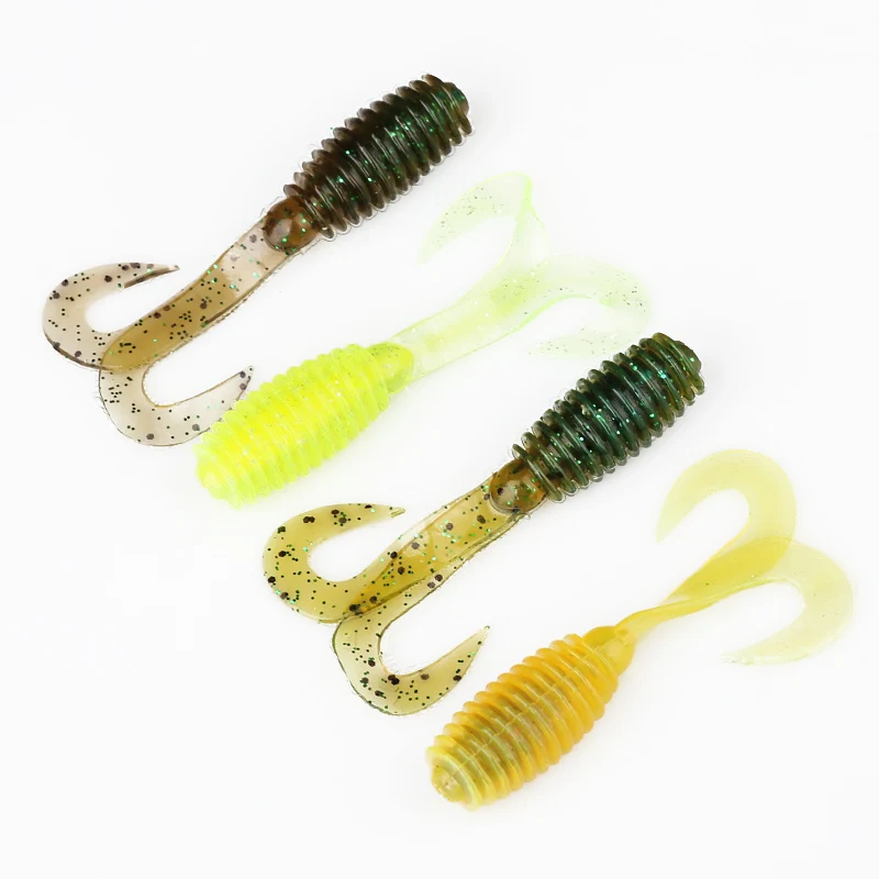 Iscas de Silicone Ardea Macio Isca 67mm 3.5g Sem-fim Wobblers Swimbait Curly Baitfishing Cauda Jigging Baixo Pesca Equipamento 10 Pçs 6 pçs 67mm 3.5g sem-fim wobblers swimbait curly