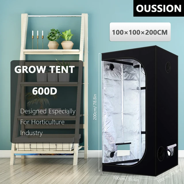 100*100*200 Cm -Es Növénynövekedés Sátra Növekvő Doboz Beltéri Szoba Otthoni Fényvisszaverő Mylar A Hidroponikák Számára