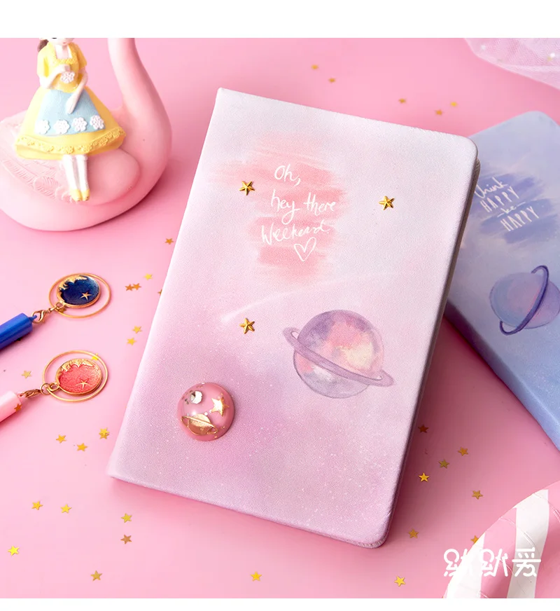 Loveиз Kawaii блокнот планета блокнот прекрасный планировщик книга розовый цвет книга блокнот для девочек канцелярские товары школьные принадлежности