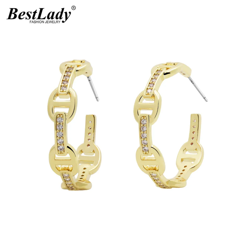 Роскошные блестящие медные серьги Best lady для женщин свадебные ювелирные изделия