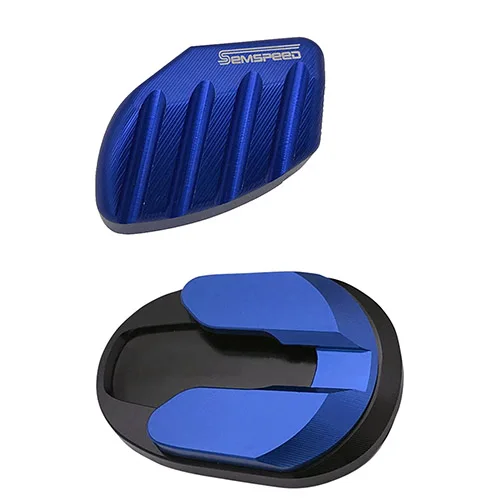 Sidestand колодки для Yamaha Aerox155 NVX 155 125 150- Мотоцикл CNC боковая подножка подставка расширение пластина поддержка - Цвет: Синий