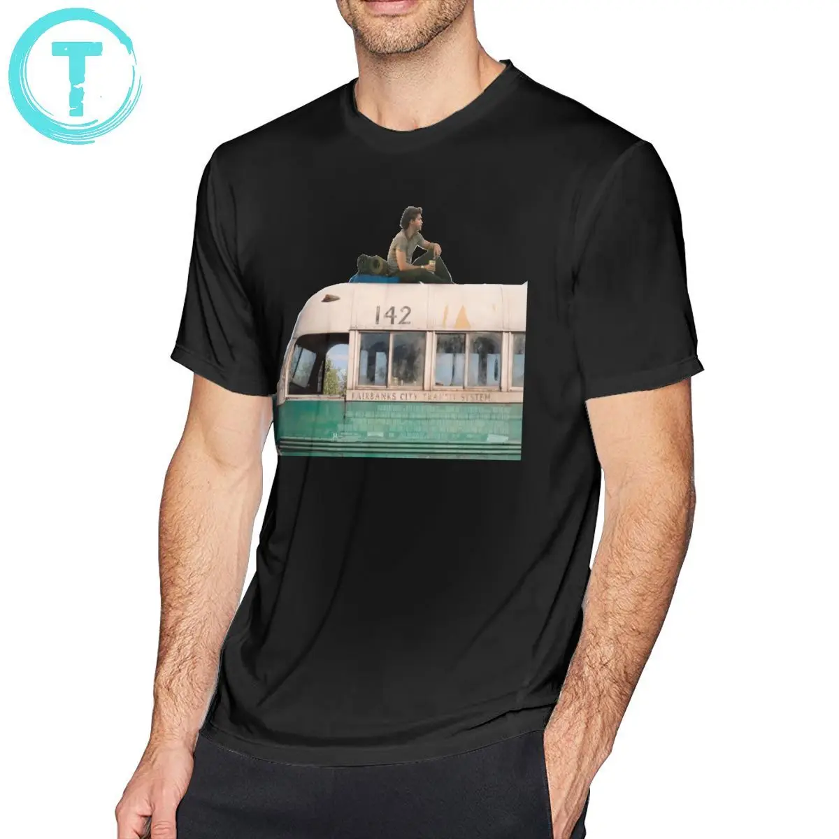 Into The Wild T Shirt Into The Wild T-Shirt T-Shirt Da Uomo In Cotone Stampa Carina T-Shirt Streetwear Taglie Forti