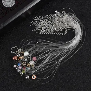 

24 Style Shiny Zircon Choker Necklace for Women Girl Elastic Transparent Invisible Fishing Line Pendant Necklace Fashion Jewelry