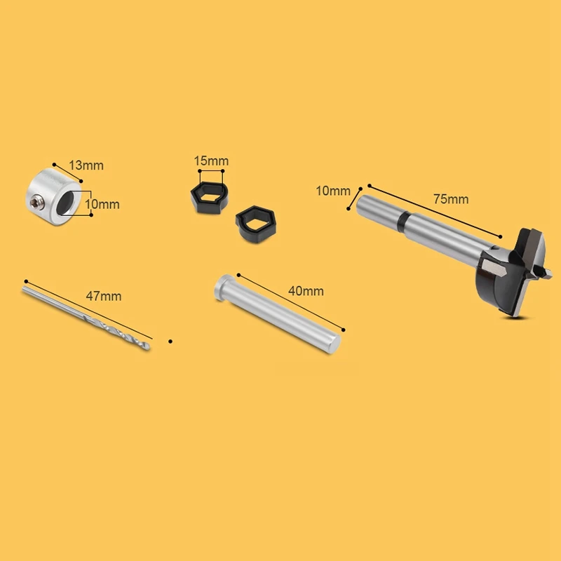 35Mm Concealed Hinge Drilling Jigs Hinge Hole Saw Jig Drilling Guide Locator Hole Opener Door Cabinets Woodworking Diy Tool Se